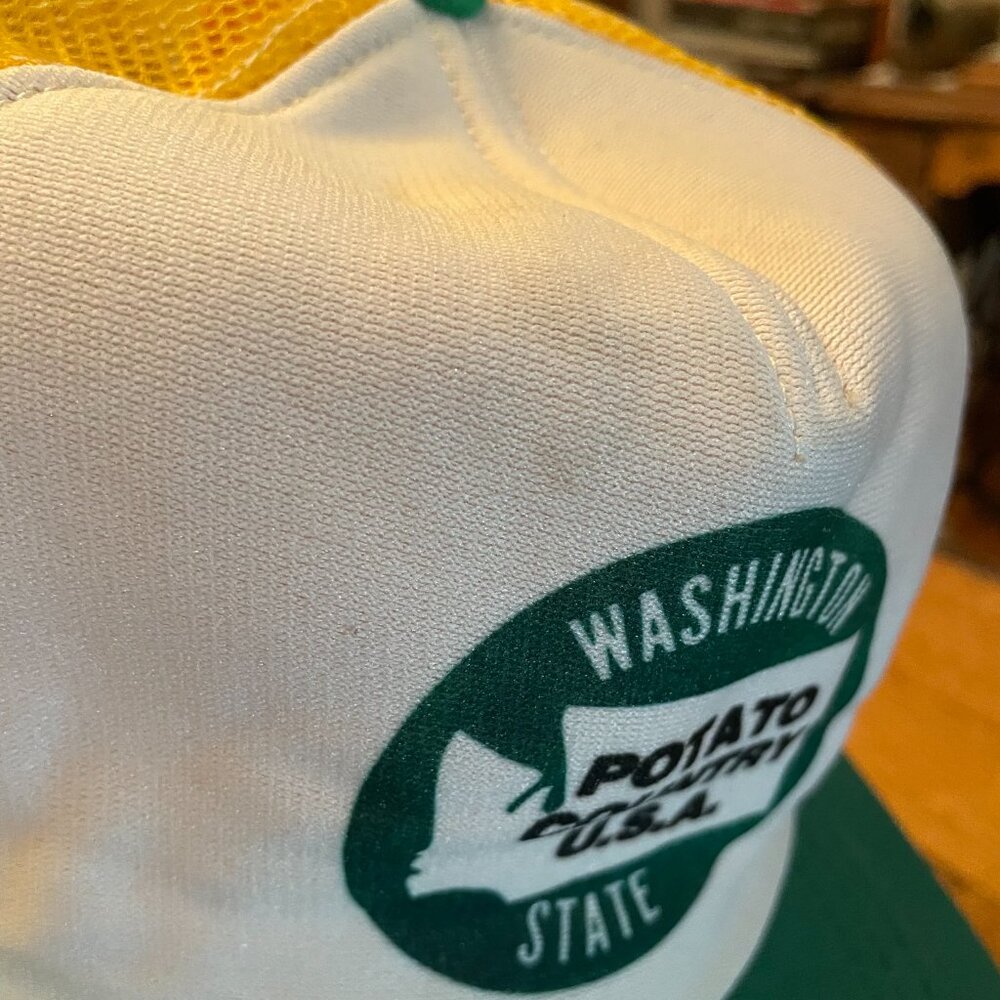 Men's Vintage Washington State Potato Country USA Snapback Trucker Hat Cap - Picture 8 of 13